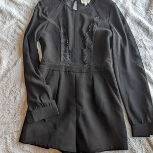 Long Sleeved Black Romper Size Small